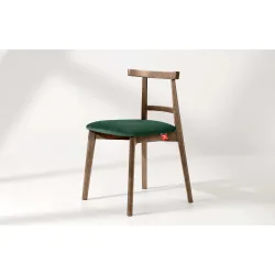 Kėdė LILIE, žalia/tamsaus ąžuolo, 47x45x76,5 cm
