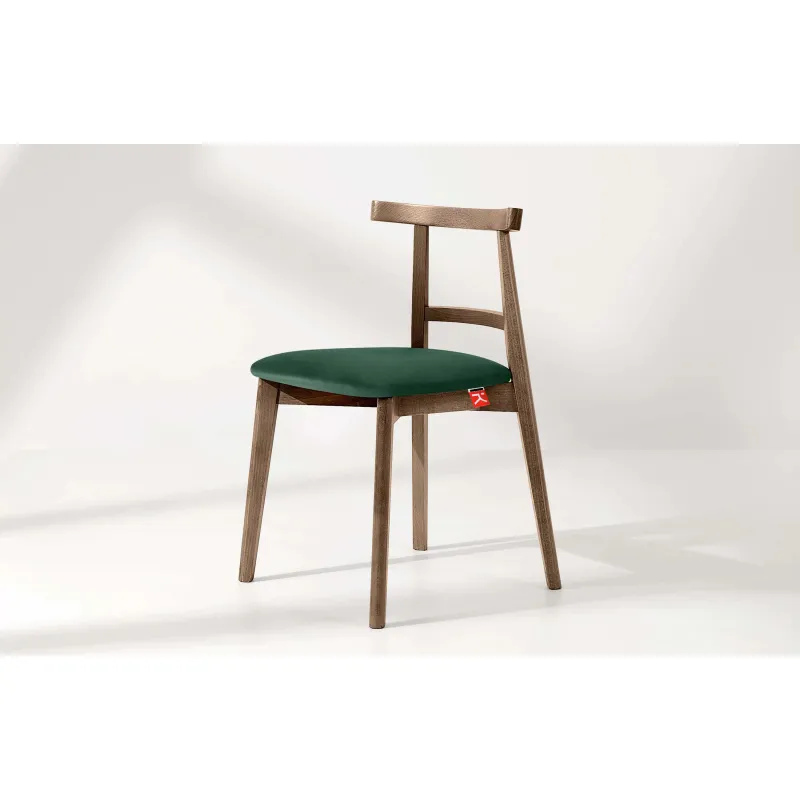 Kėdė LILIE, žalia/tamsaus ąžuolo, 47x45x76,5 cm