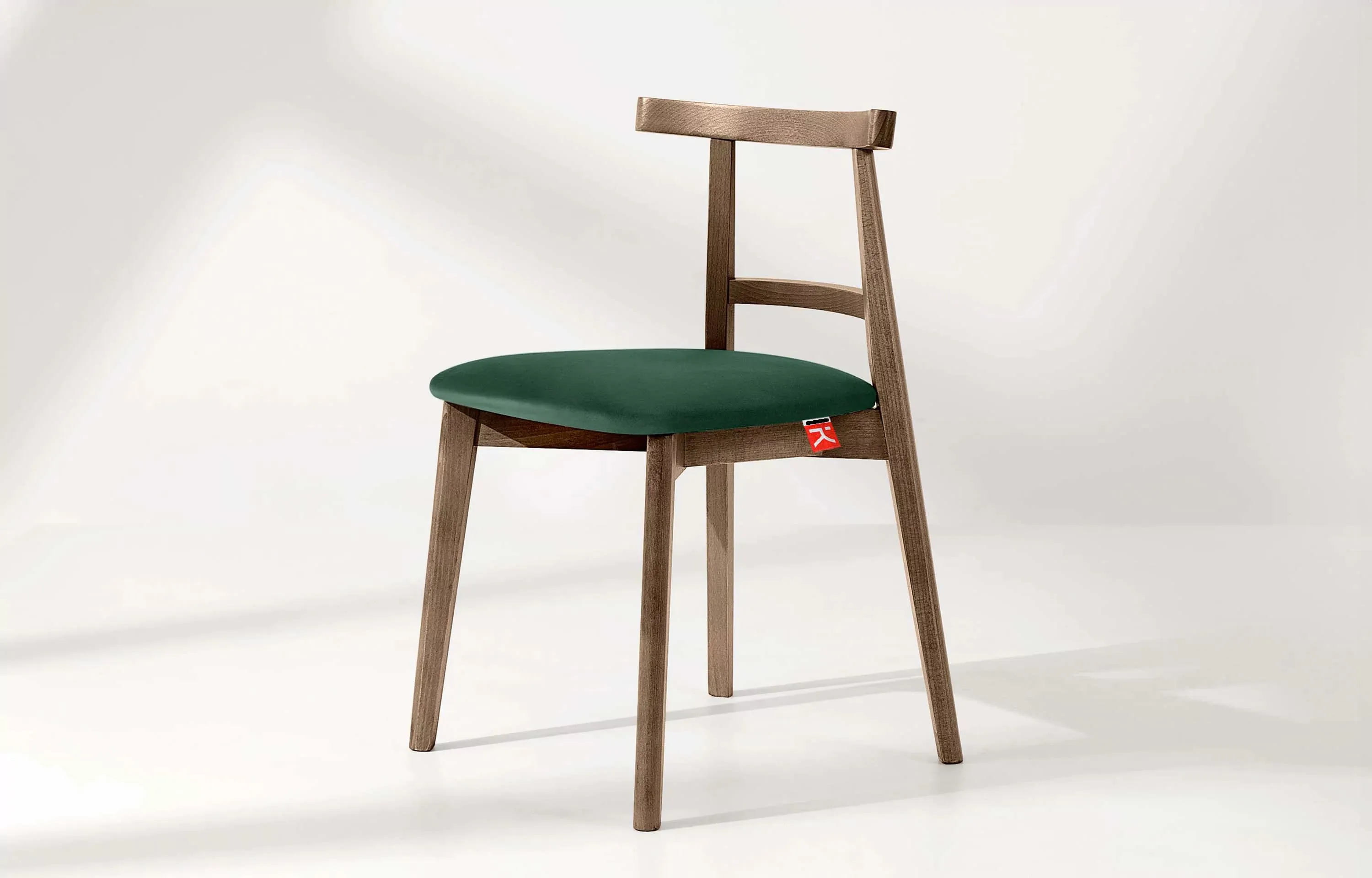 Kėdė LILIE, žalia/tamsaus ąžuolo, 47x45x76,5 cm