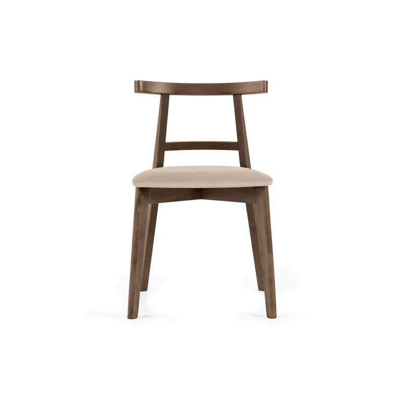 Kėdė LILIE, kreminė/tamsaus ąžuolo, 47x45x76,5 cm