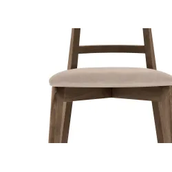 Kėdė LILIE, kreminė/tamsaus ąžuolo, 47x45x76,5 cm