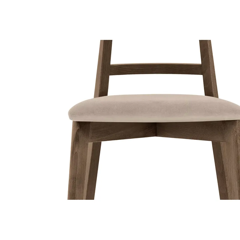 Kėdė LILIE, kreminė/tamsaus ąžuolo, 47x45x76,5 cm