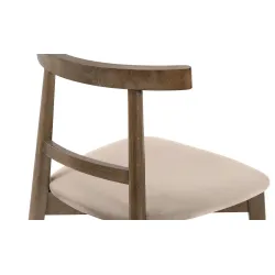 Kėdė LILIE, kreminė/tamsaus ąžuolo, 47x45x76,5 cm