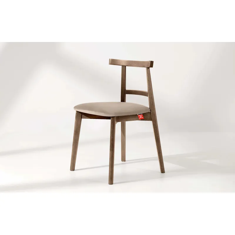 Kėdė LILIE, kreminė/tamsaus ąžuolo, 47x45x76,5 cm