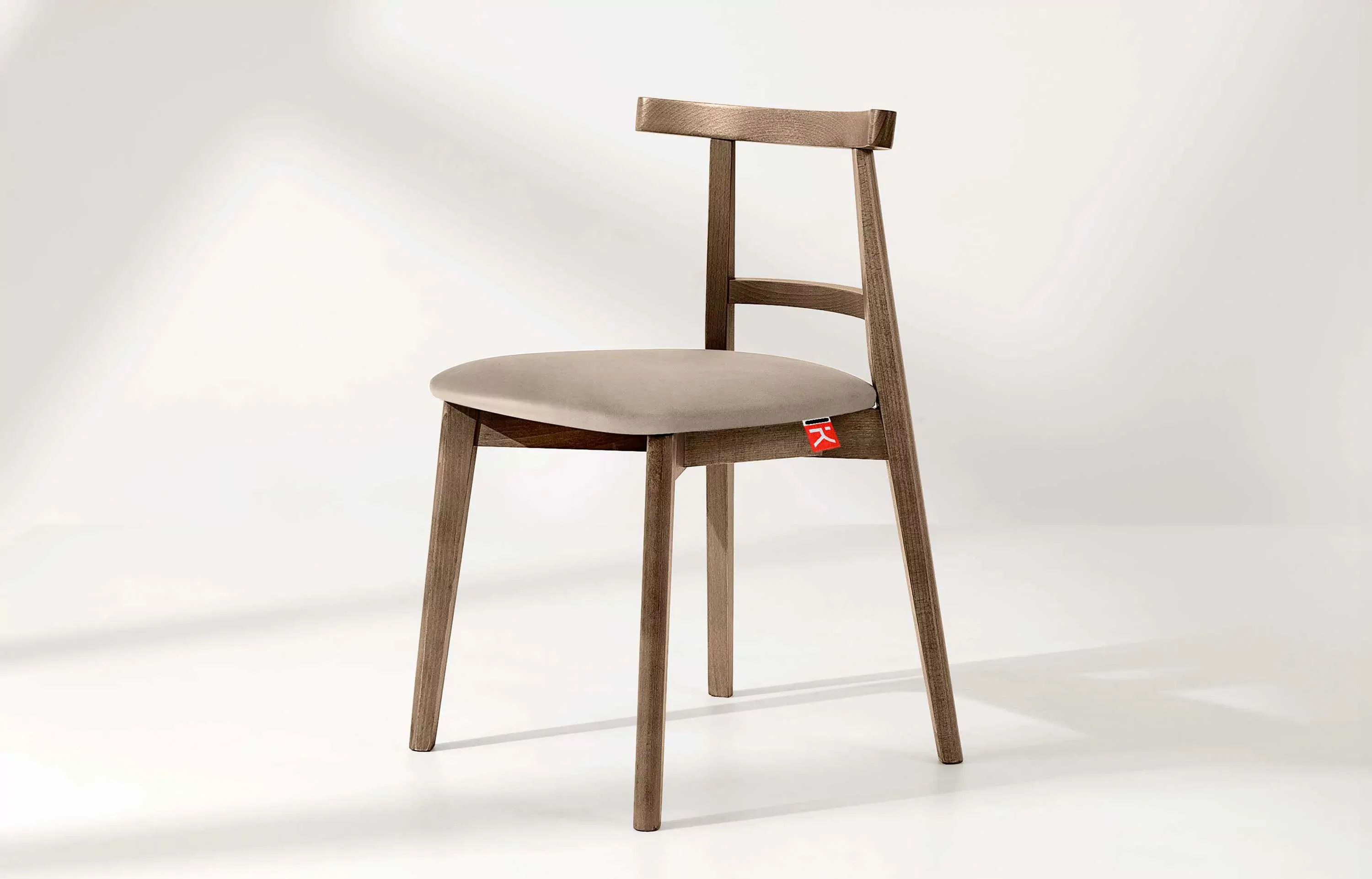 Kėdė LILIE, kreminė/tamsaus ąžuolo, 47x45x76,5 cm