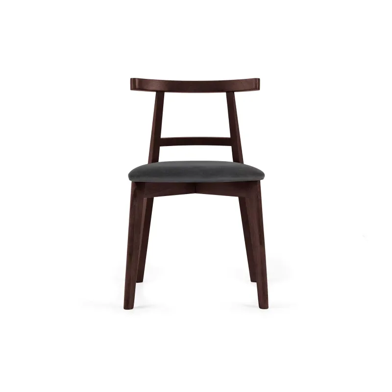 Kėdė LILIE, grafito/raudonmedžio, 47x45x76,5 cm