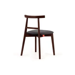 Kėdė LILIE, grafito/raudonmedžio, 47x45x76,5 cm