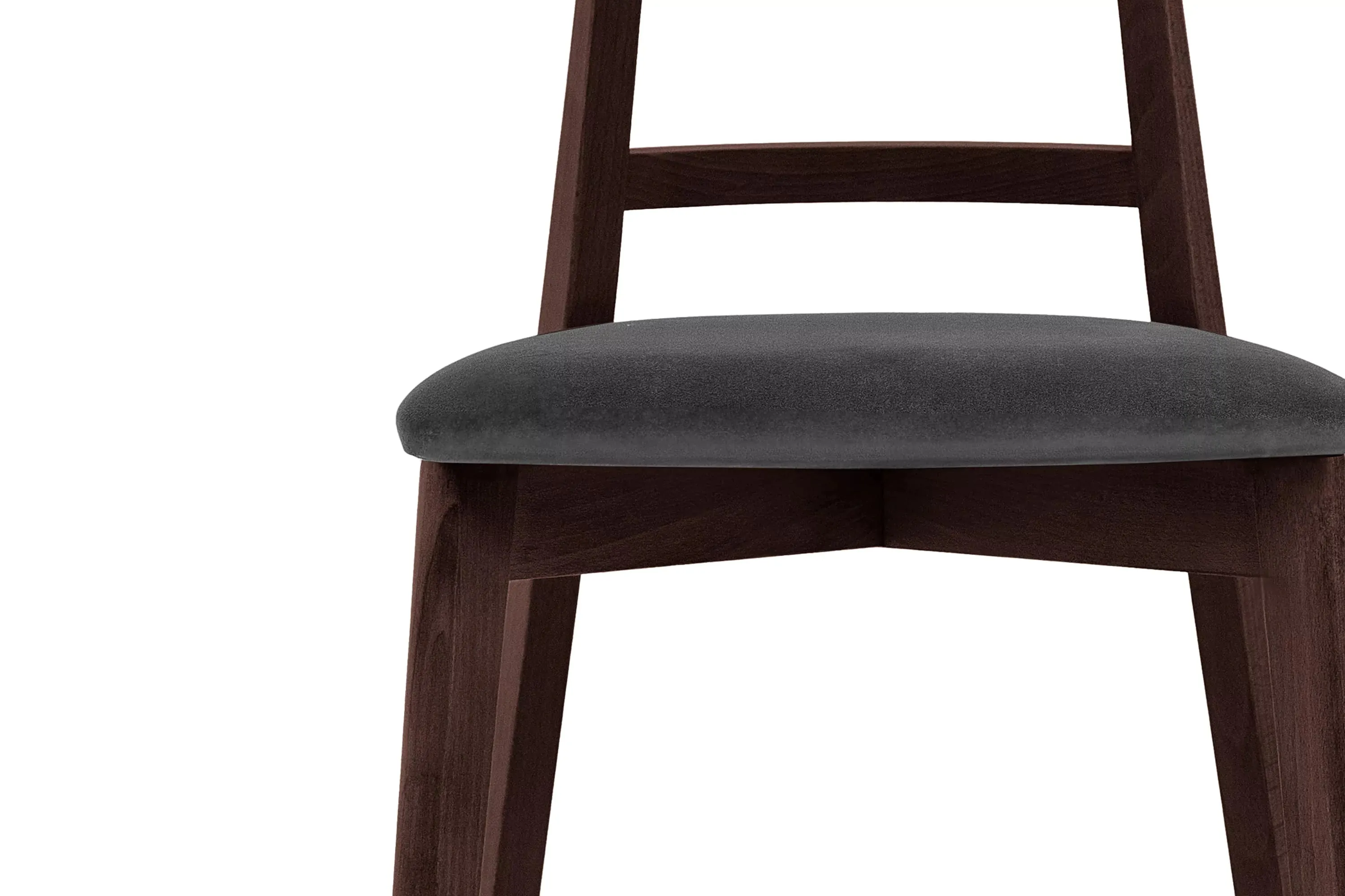 Kėdė LILIE, grafito/raudonmedžio, 47x45x76,5 cm