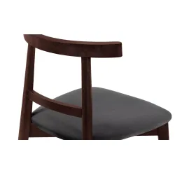 Kėdė LILIE, grafito/raudonmedžio, 47x45x76,5 cm