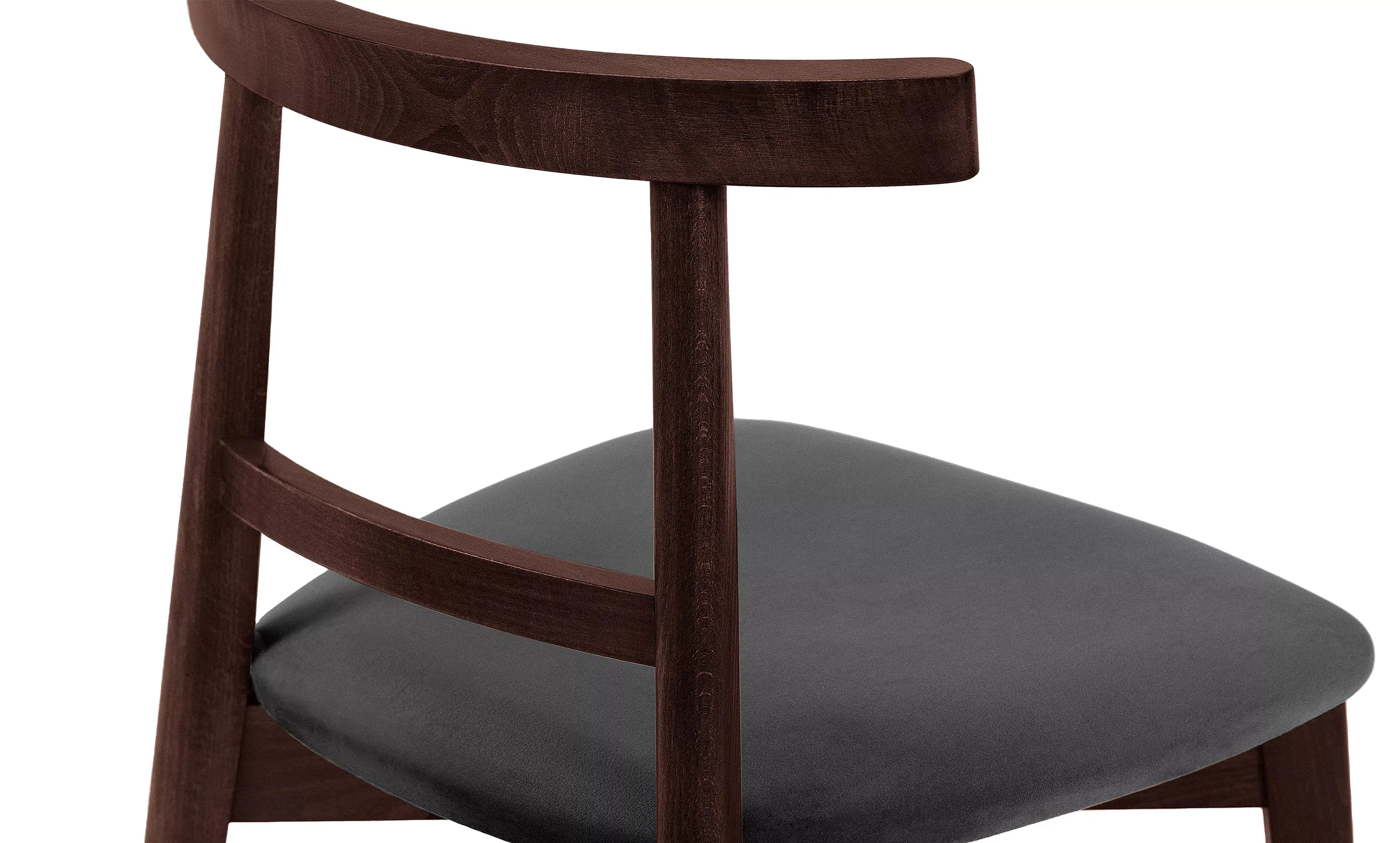 Kėdė LILIE, grafito/raudonmedžio, 47x45x76,5 cm