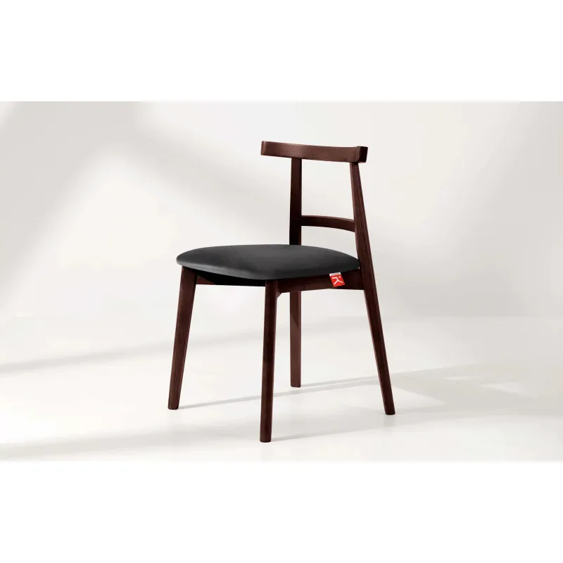 Kėdė LILIE, grafito/raudonmedžio, 47x45x76,5 cm