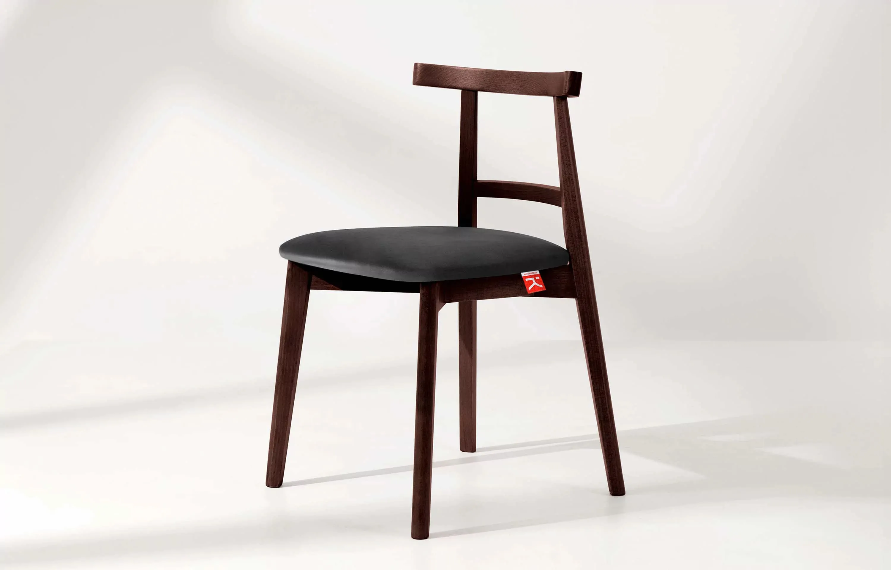 Kėdė LILIE, grafito/raudonmedžio, 47x45x76,5 cm