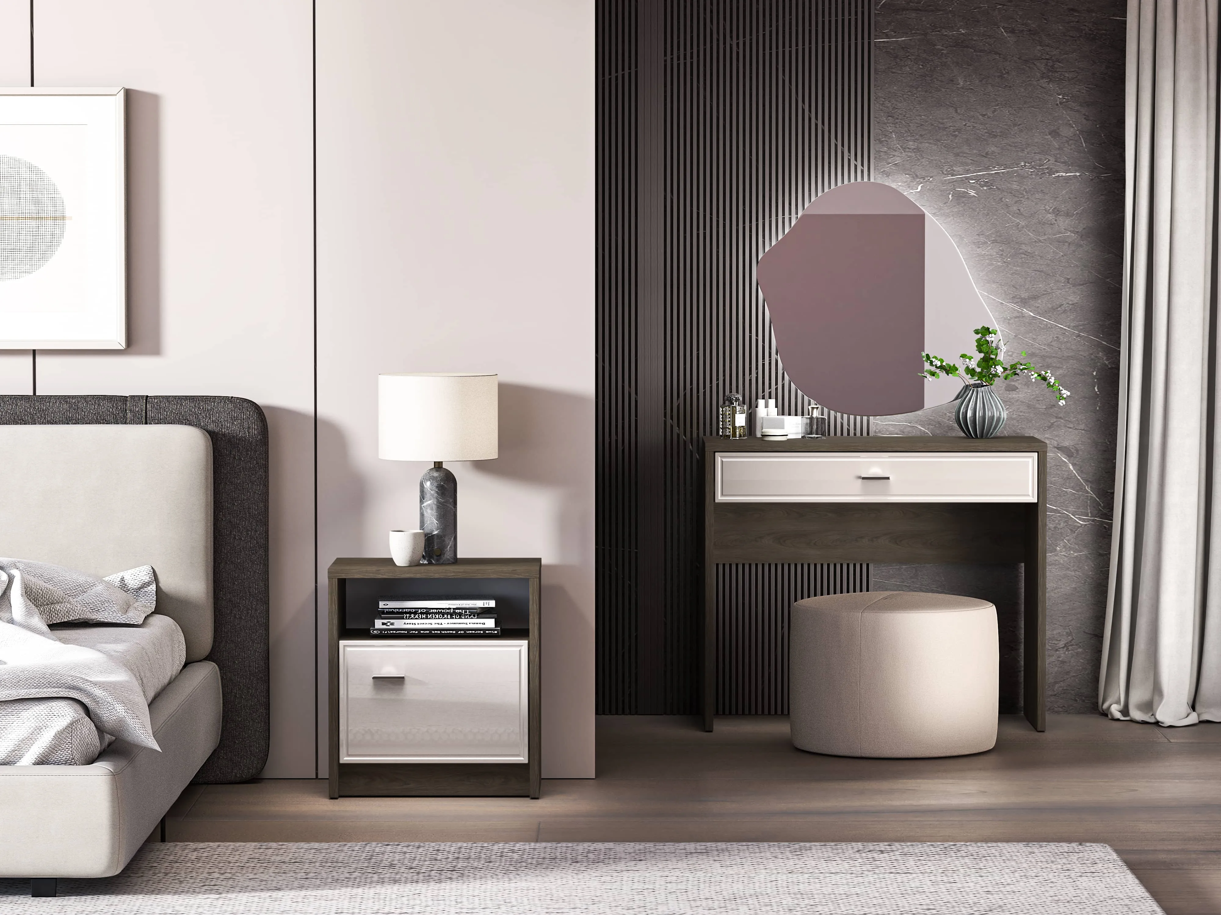 Naktinis staliukas AVANTI, 50x35x55 cm