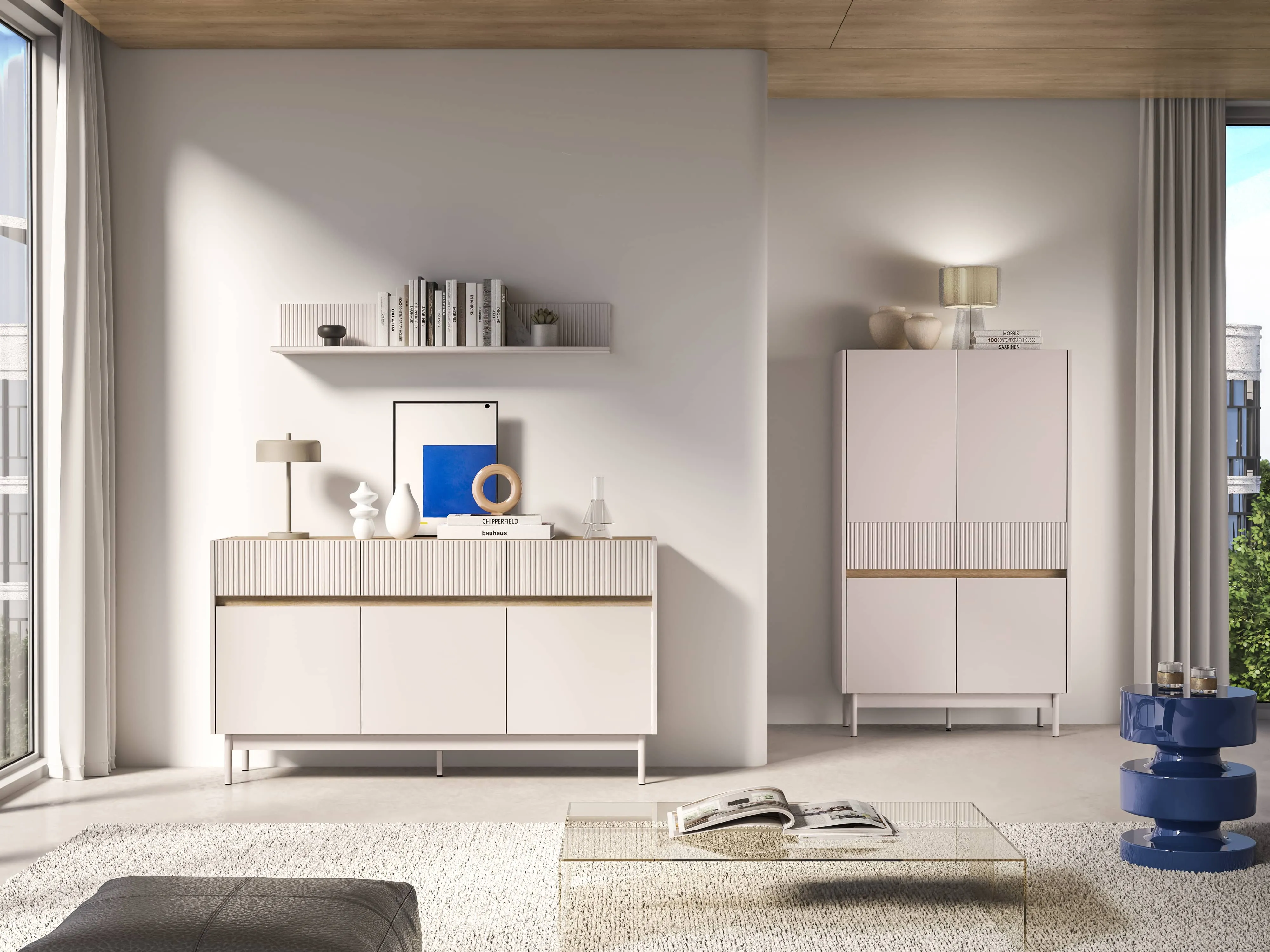 Pakabinama sieninė lentyna DUNE, 120x20x18 cm