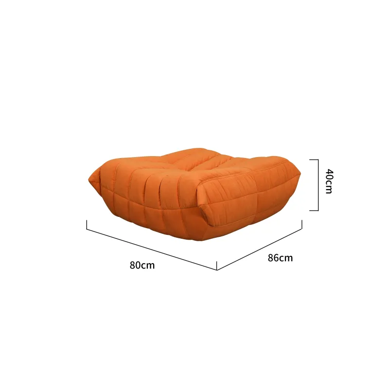 Pufas NUA, oranžinis, 86x80x40 cm