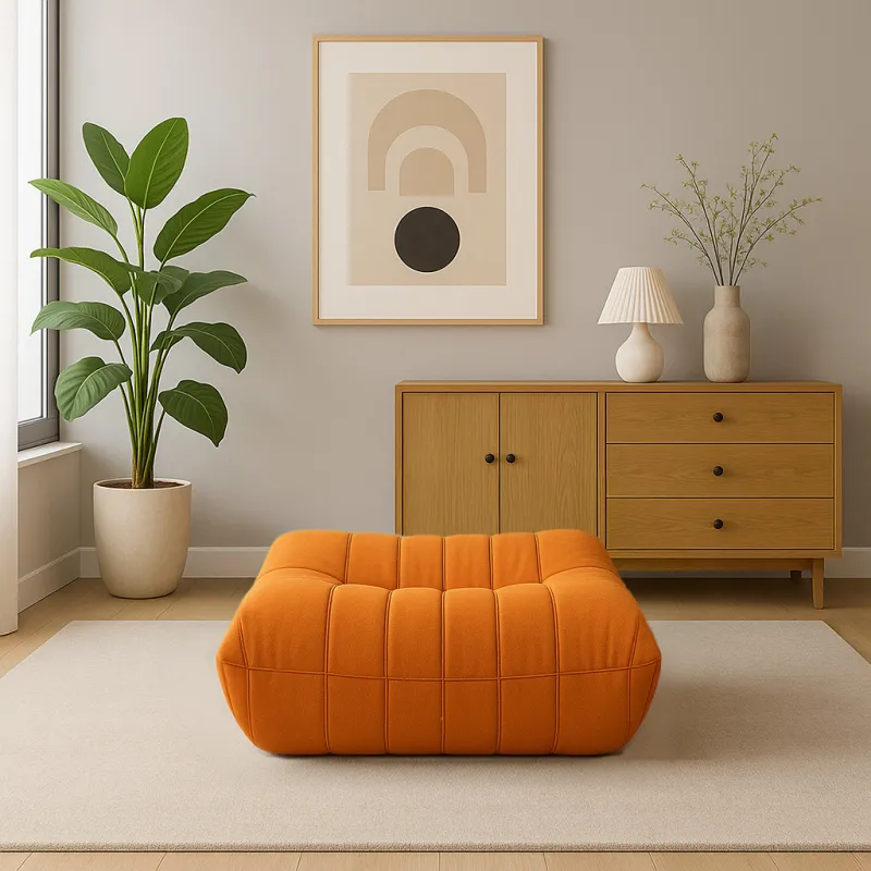 Pufas NUA, oranžinis, 86x80x40 cm