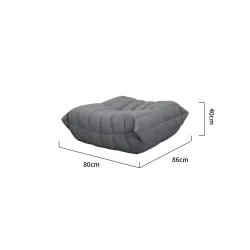 Pufas NUA, pilkas, 86x80x40 cm