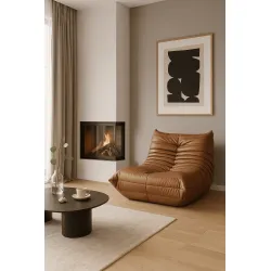 Fotelis NUA, rudas, 87x102x70 cm