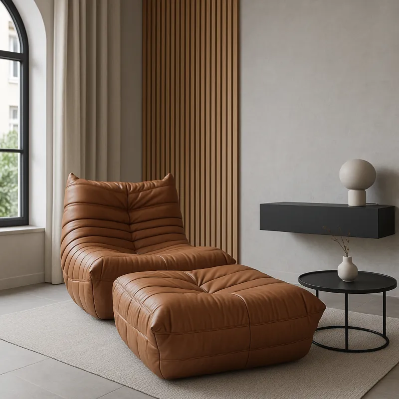 Fotelis NUA, rudas, 87x102x70 cm