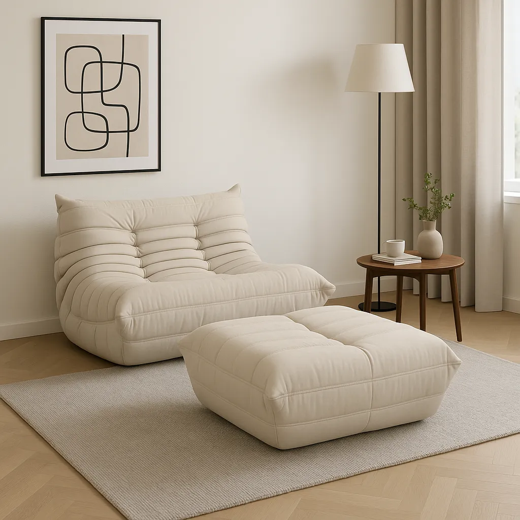 Sofa NUA, smėlio, 130x102x70 cm