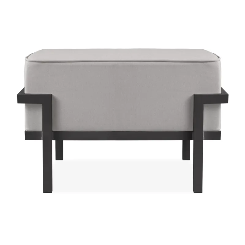 Lauko pufas TRIGO, pilkas/šviesiai pilkas, 69x54x44 cm