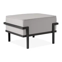 Lauko pufas TRIGO, pilkas/šviesiai pilkas, 69x54x44 cm