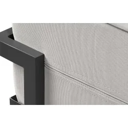 Lauko pufas TRIGO, pilkas/šviesiai pilkas, 69x54x44 cm