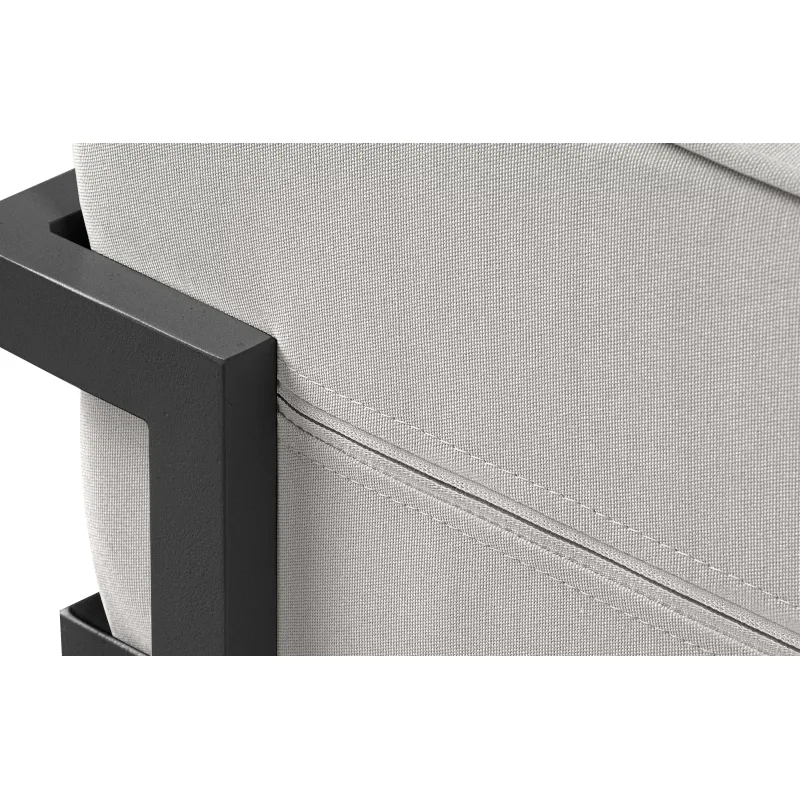 Lauko pufas TRIGO, pilkas/šviesiai pilkas, 69x54x44 cm