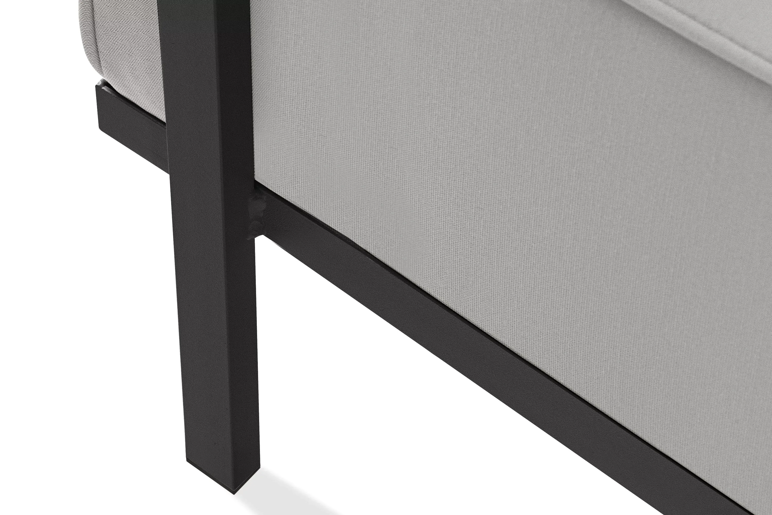 Lauko pufas TRIGO, pilkas/šviesiai pilkas, 69x54x44 cm