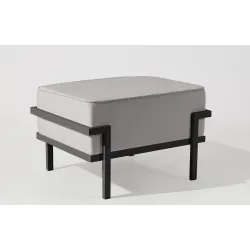 Lauko pufas TRIGO, pilkas/šviesiai pilkas, 69x54x44 cm