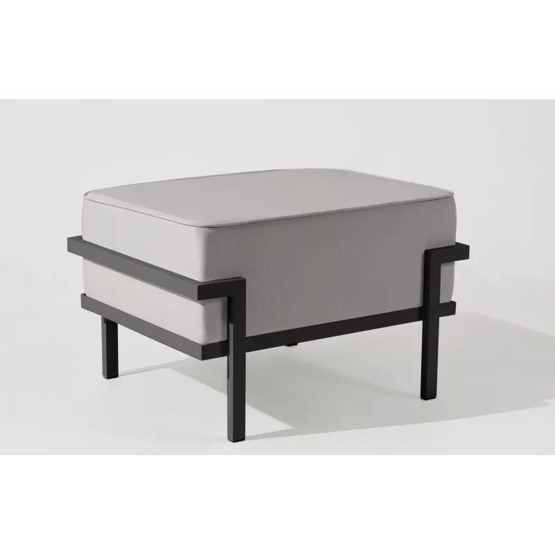 Lauko pufas TRIGO, pilkas/šviesiai pilkas, 69x54x44 cm