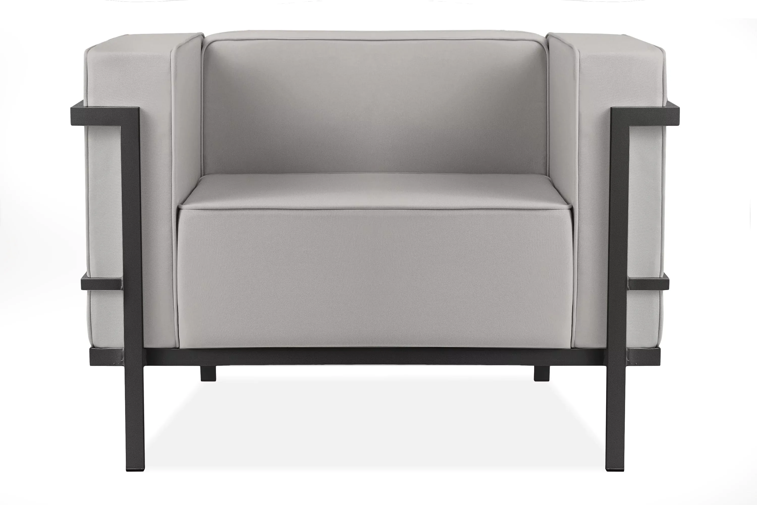 Lauko fotelis TRIGO, pilkas/šviesiai pilkas, 99x69x70 cm