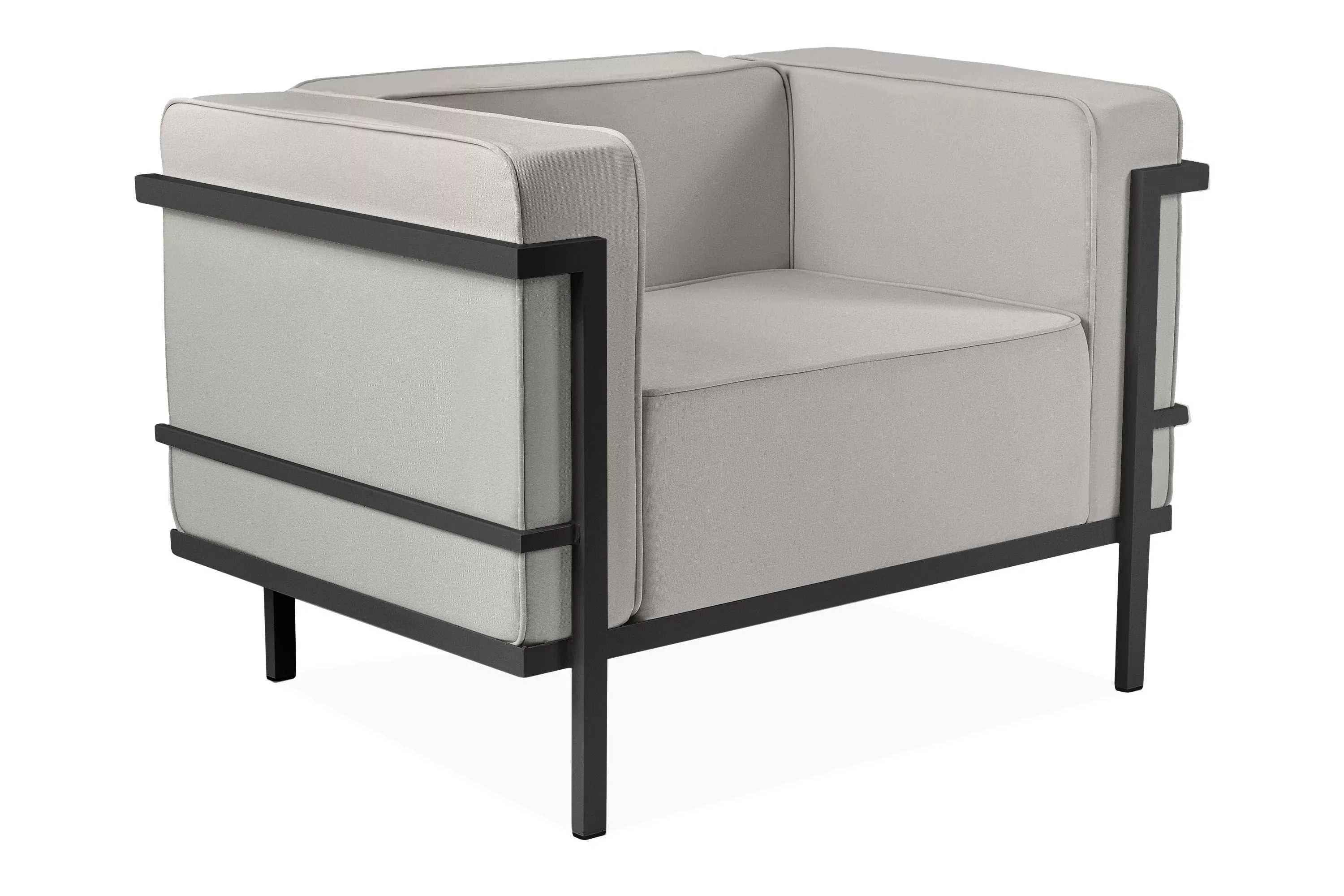 Lauko fotelis TRIGO, pilkas/šviesiai pilkas, 99x69x70 cm