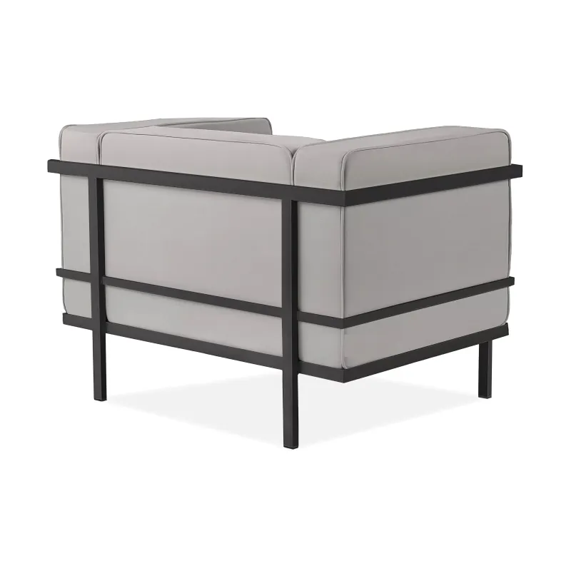 Lauko fotelis TRIGO, pilkas/šviesiai pilkas, 99x69x70 cm