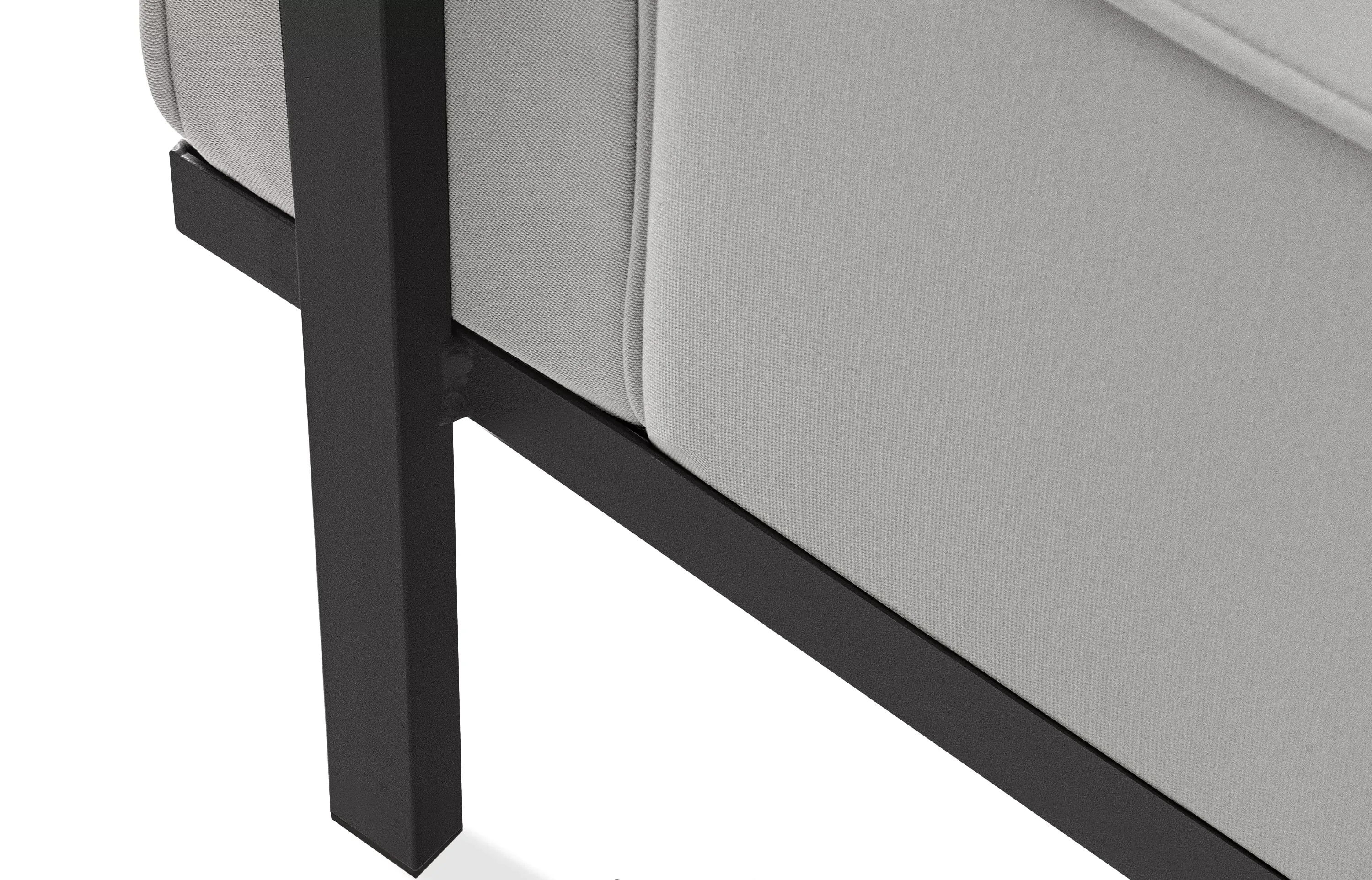 Lauko sofa TRIGO 2, pilka/šviesiai pilka, 164x69x70 cm