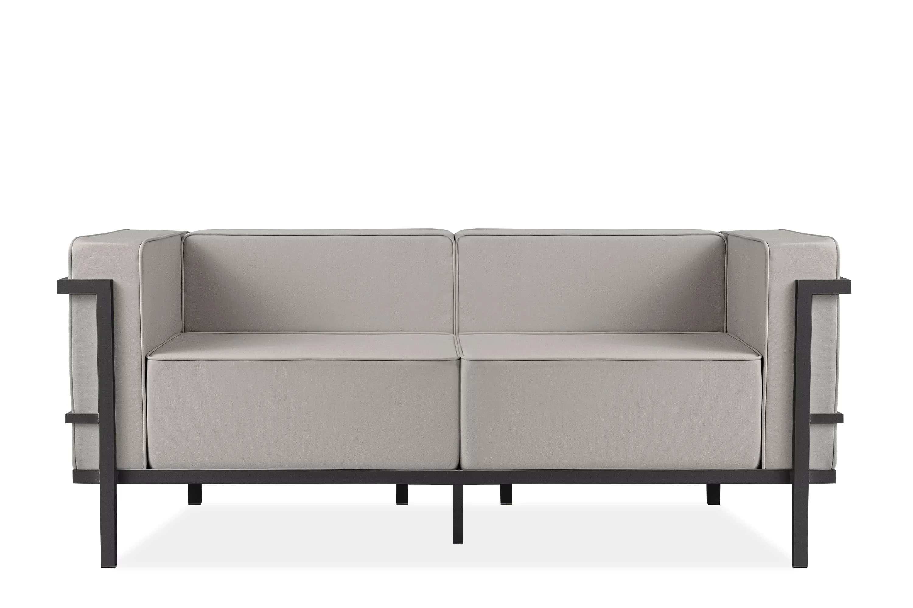 Lauko sofa TRIGO 2, pilka/šviesiai pilka, 164x69x70 cm