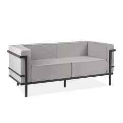 Lauko sofa TRIGO 2, pilka/šviesiai pilka, 164x69x70 cm