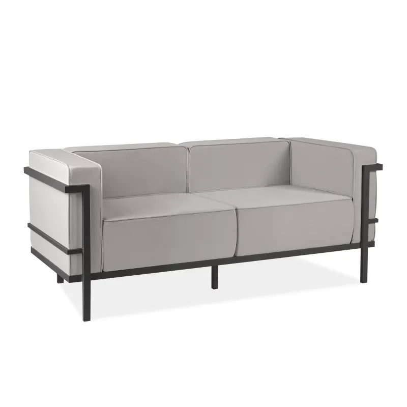 Lauko sofa TRIGO 2, pilka/šviesiai pilka, 164x69x70 cm