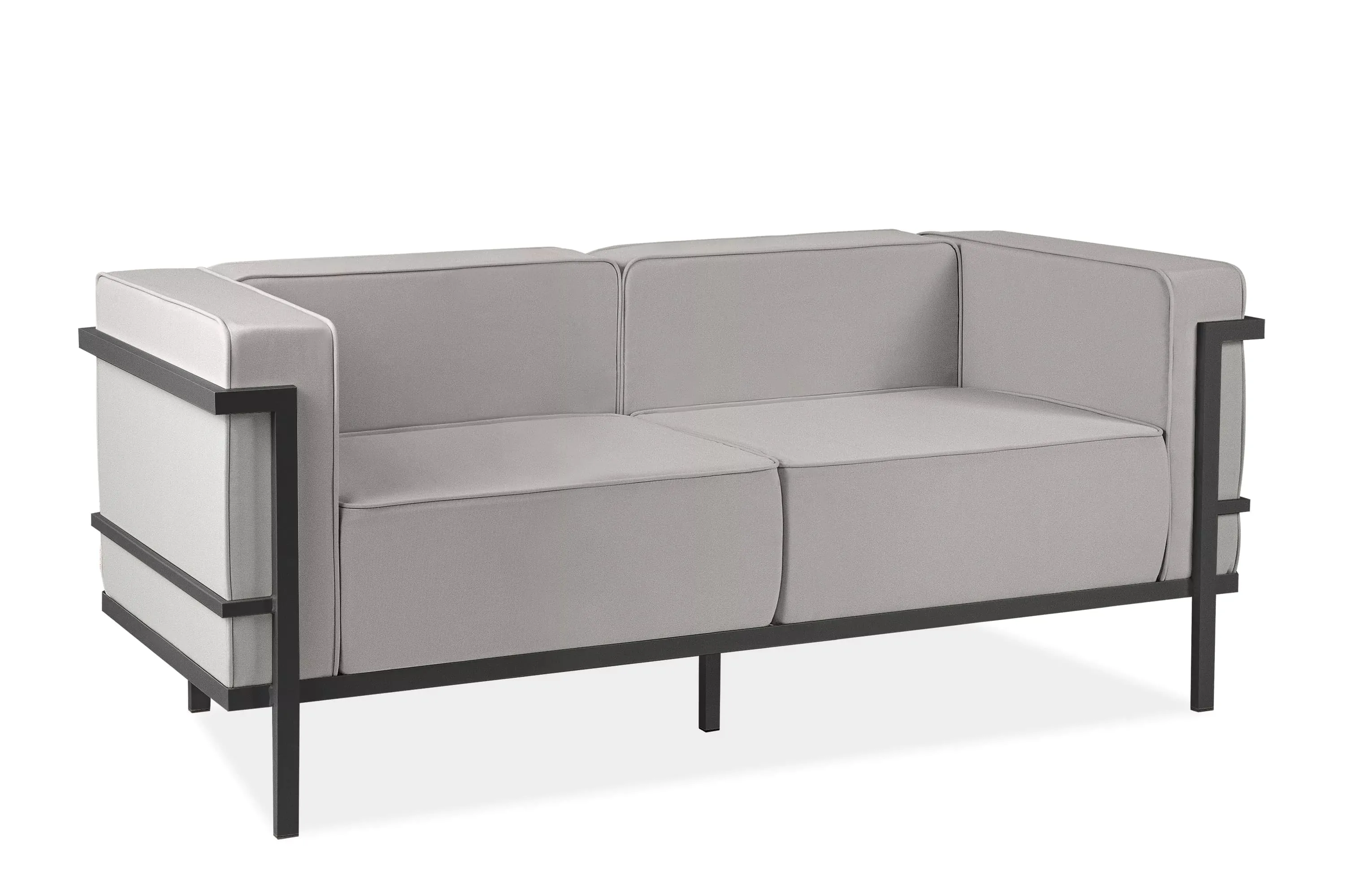 Lauko sofa TRIGO 2, pilka/šviesiai pilka, 164x69x70 cm
