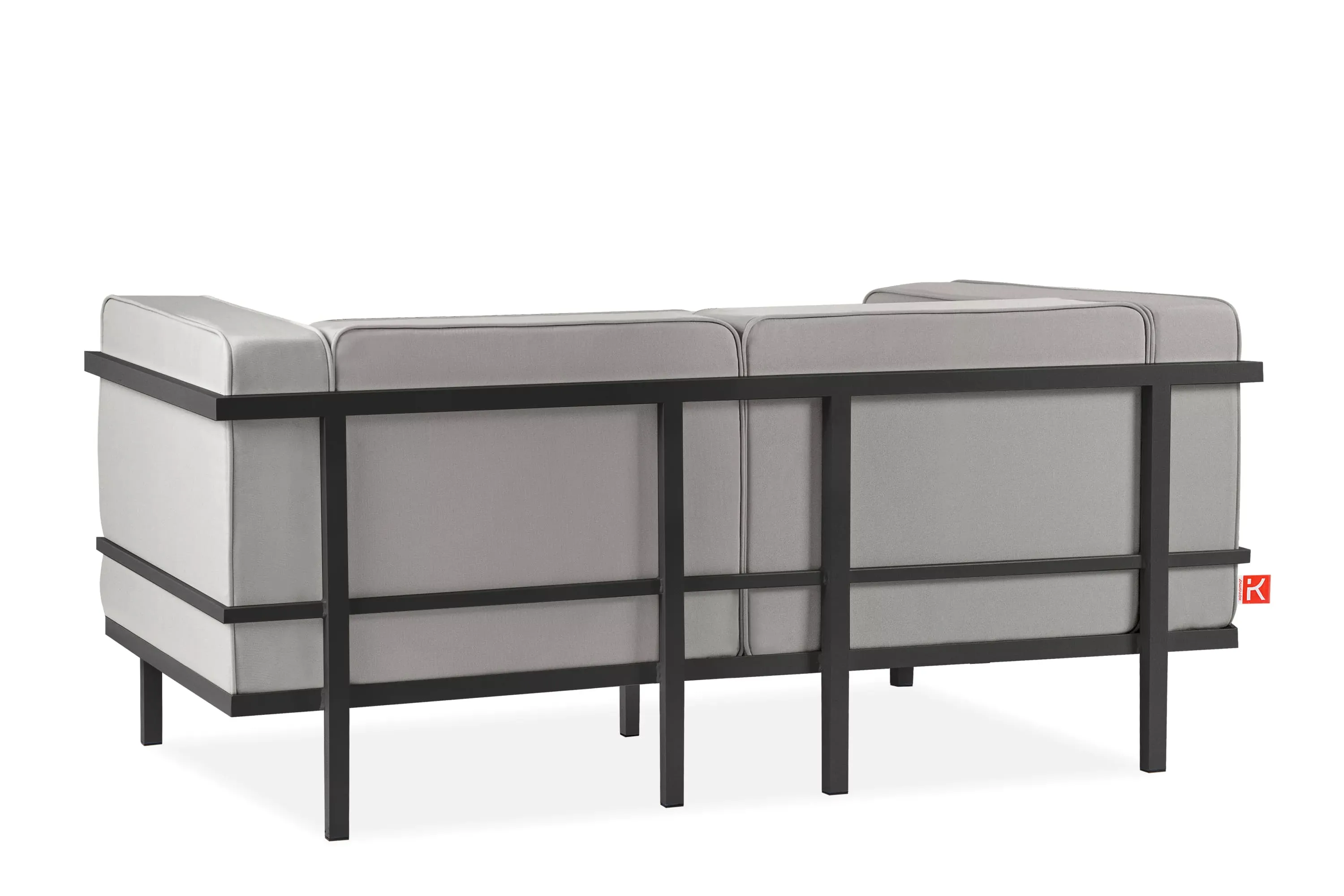 Lauko sofa TRIGO 2, pilka/šviesiai pilka, 164x69x70 cm