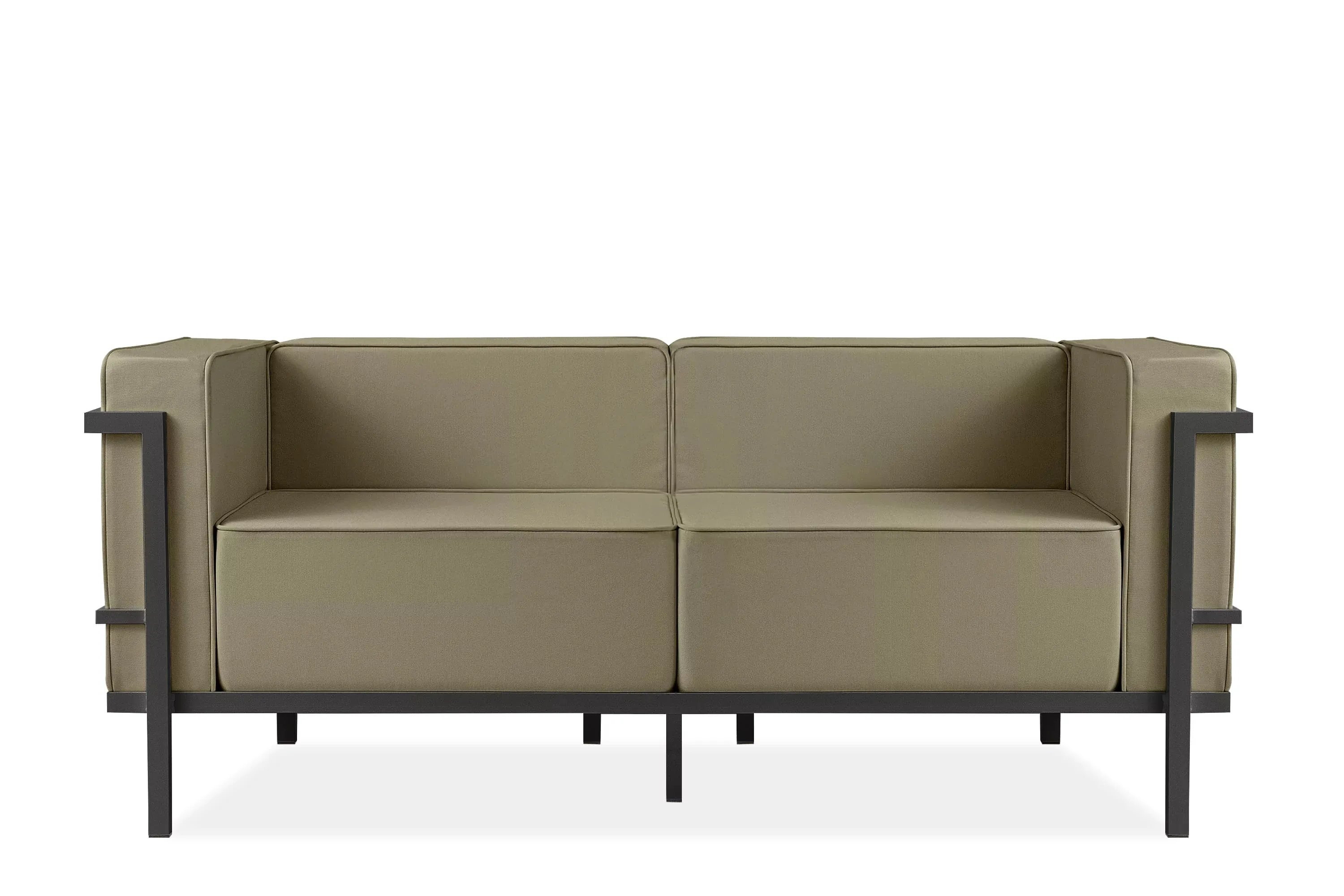 Lauko sofa TRIGO 2, pilka/smėlio, 164x69x70 cm