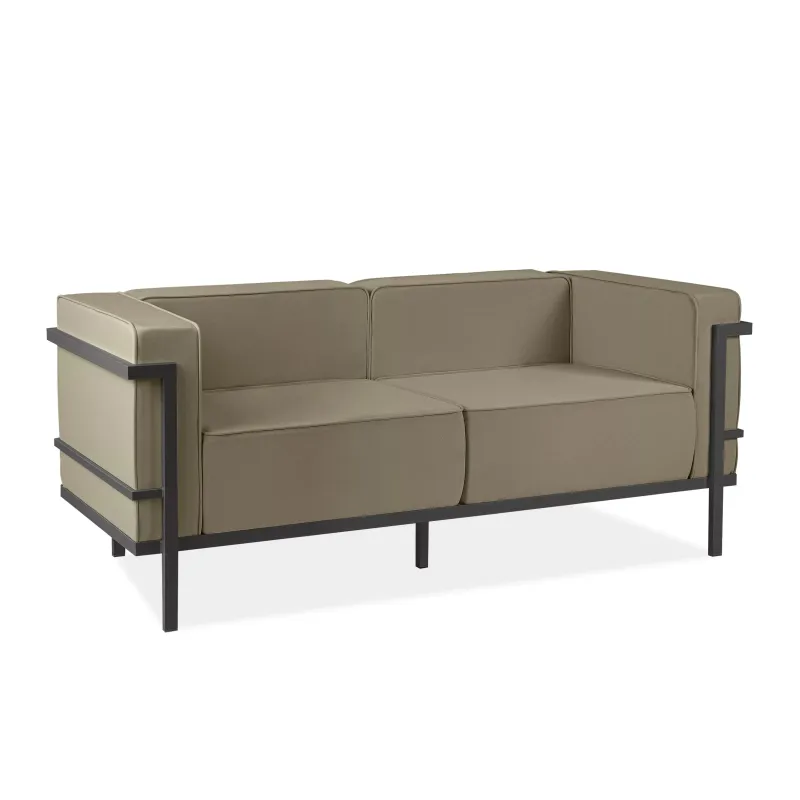 Lauko sofa TRIGO 2, pilka/smėlio, 164x69x70 cm