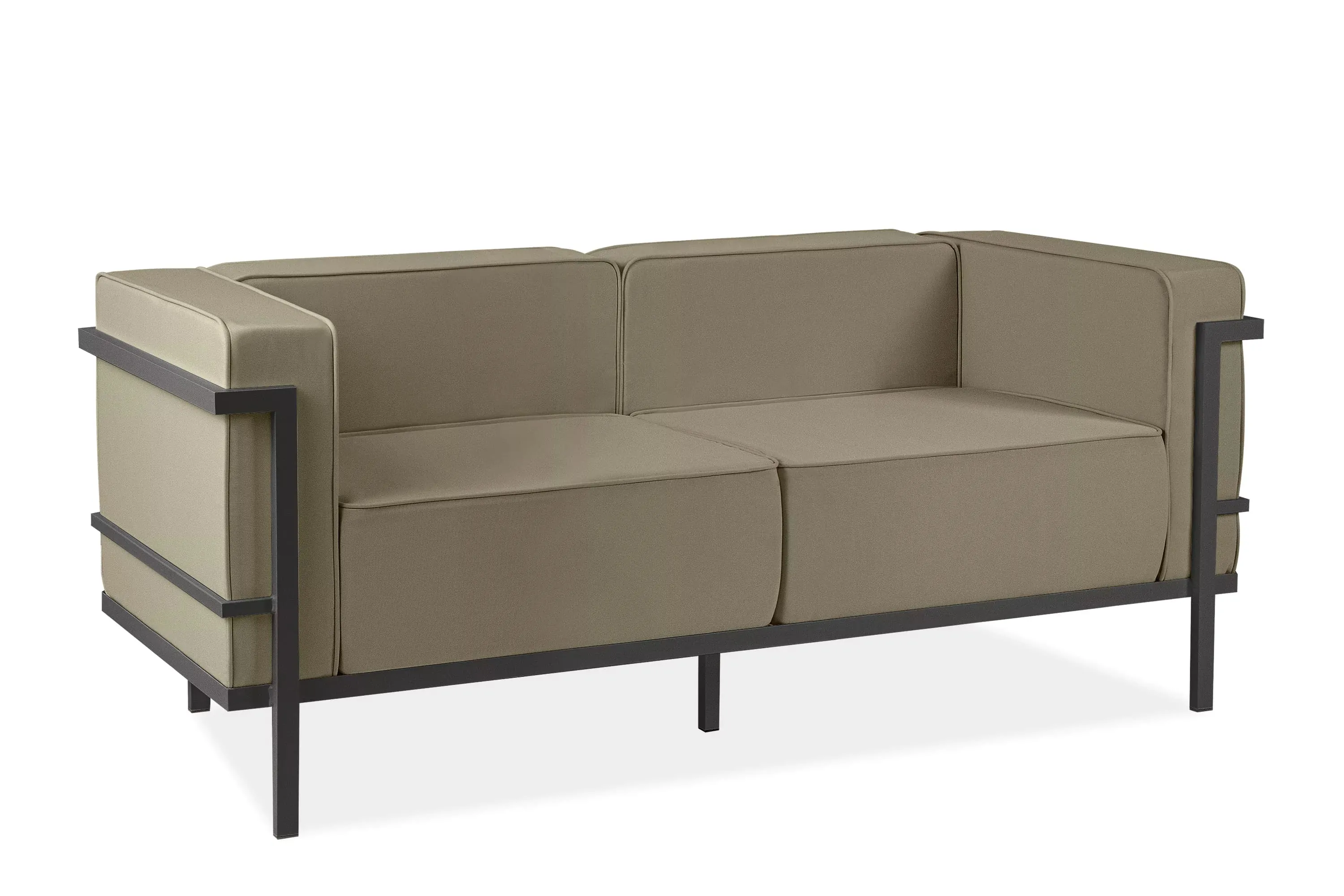 Lauko sofa TRIGO 2, pilka/smėlio, 164x69x70 cm