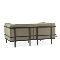 Lauko sofa TRIGO 2, pilka/smėlio, 164x69x70 cm