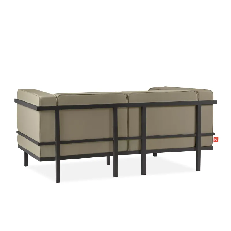 Lauko sofa TRIGO 2, pilka/smėlio, 164x69x70 cm