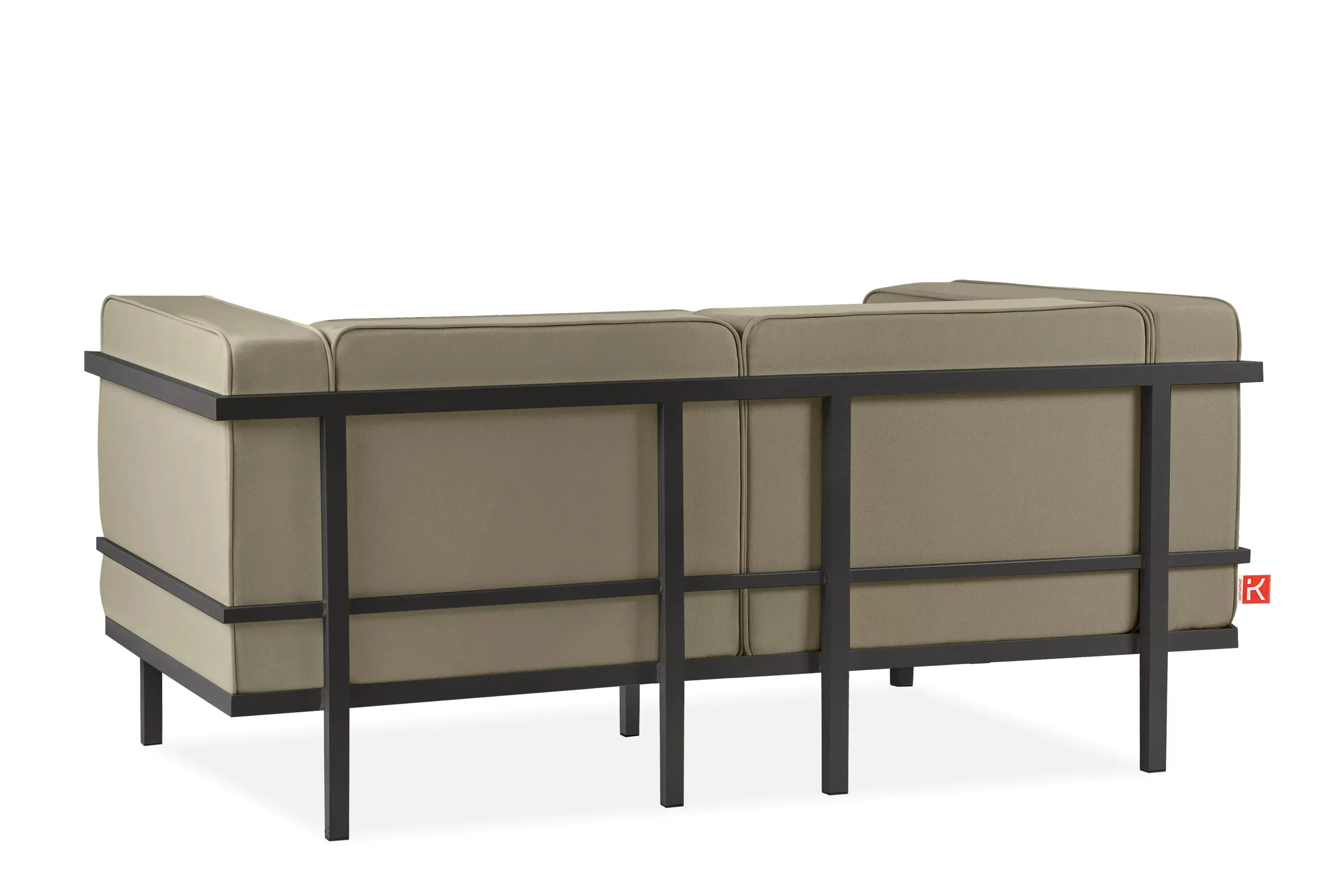 Lauko sofa TRIGO 2, pilka/smėlio, 164x69x70 cm