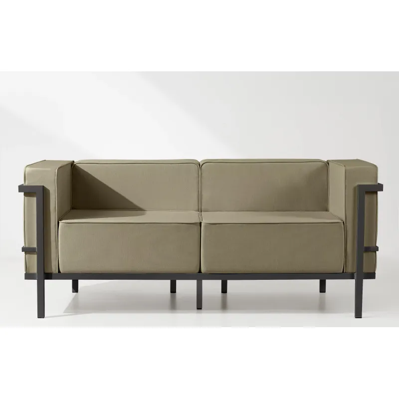 Lauko sofa TRIGO 2, pilka/smėlio, 164x69x70 cm