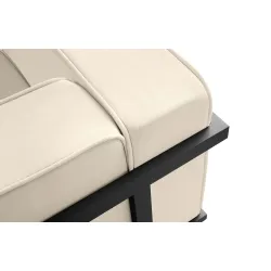 Lauko sofa TRIGO 3, pilka/kreminė, 229x69x70 cm