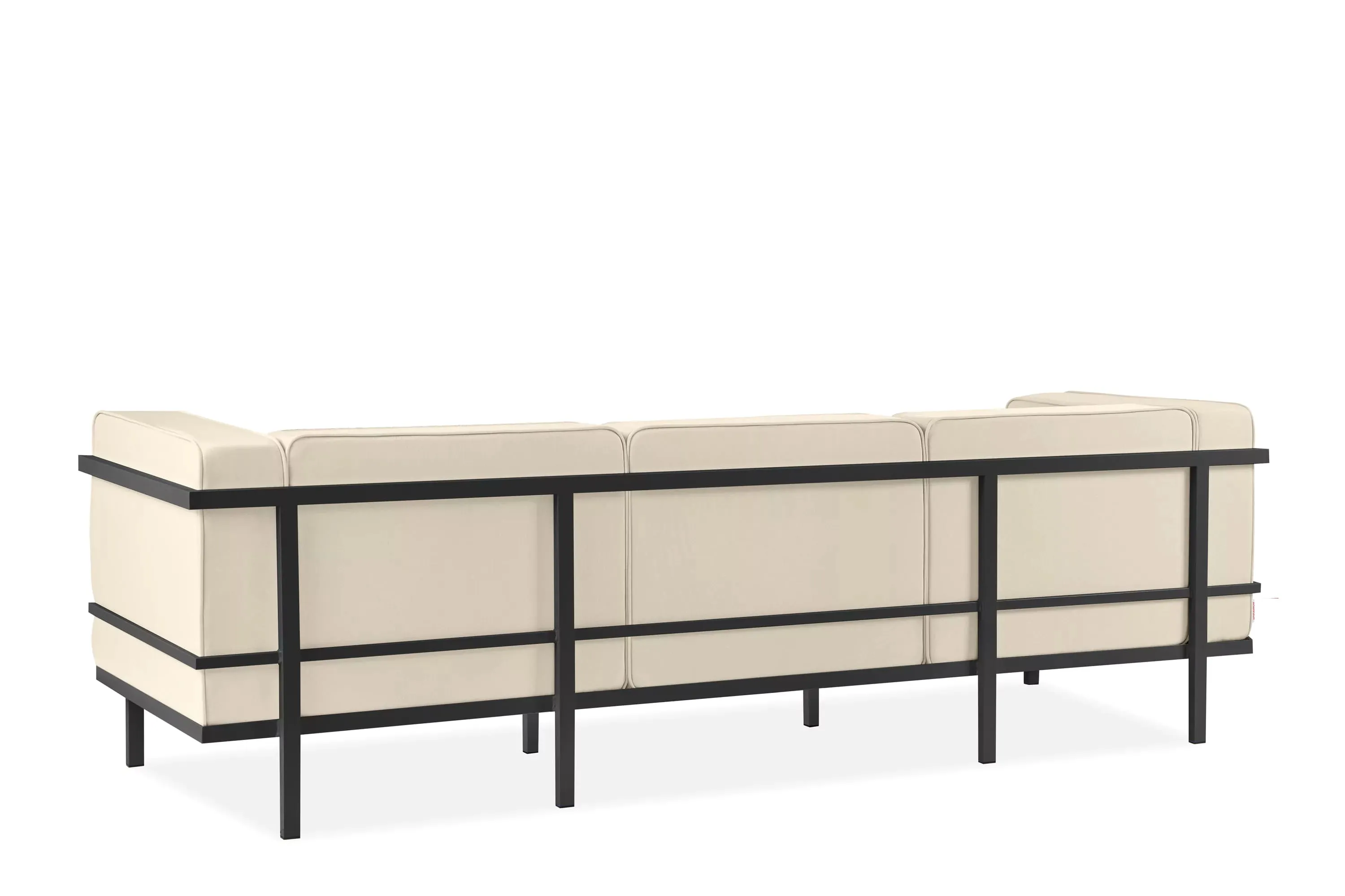 Lauko sofa TRIGO 3, pilka/kreminė, 229x69x70 cm