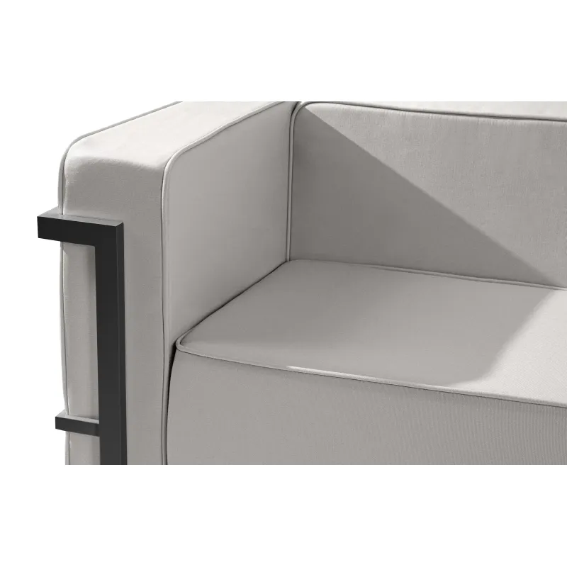 Lauko sofa TRIGO 3, pilka/šviesiai pilka, 229x69x70 cm